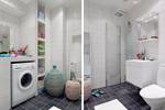Badezimmerausstattung kombiniert mit Toilette