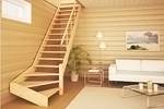 Treppe zum zweiten Stock in einem Privathaus