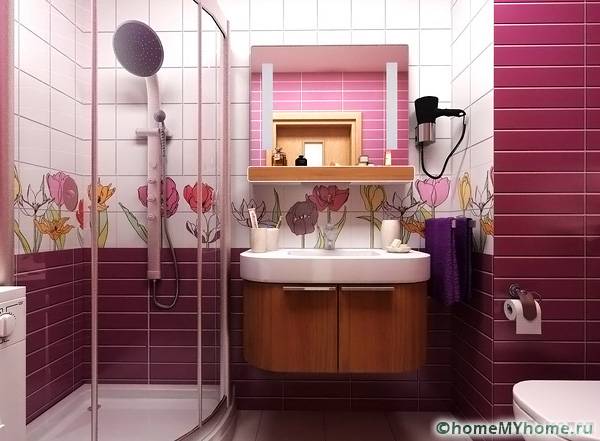 Es ist nicht notwendig, eine Badewanne in einem kombinierten Badezimmer zu verwenden, Sie können eine Duschkabine aufstellen