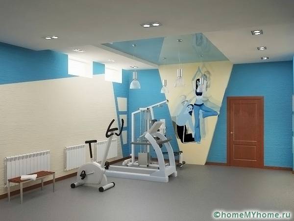 In diesem Bereich finden Sie nicht nur ein geräumiges Fitnessstudio, sondern auch eine Sauna