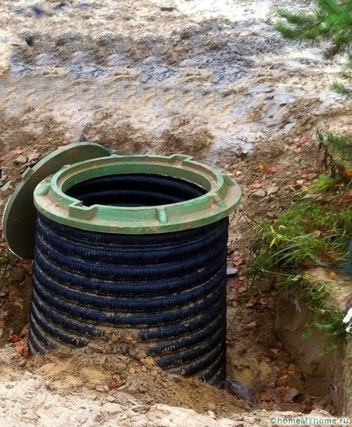 Kunststoffrohre mit großem Durchmesser können verwendet werden, um einen Entwässerungsschacht herzustellen