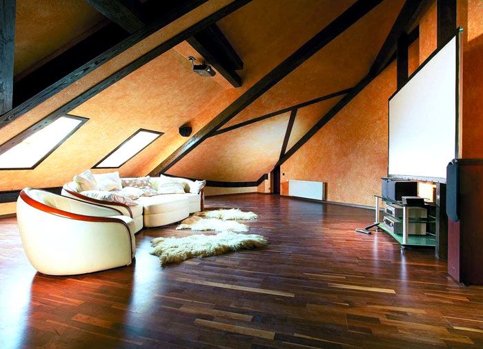 Wenn die Geometrie des Daches sehr komplex ist, müssen Sie möglicherweise einen Teil der Fläche opfern, um sich warm zu halten.