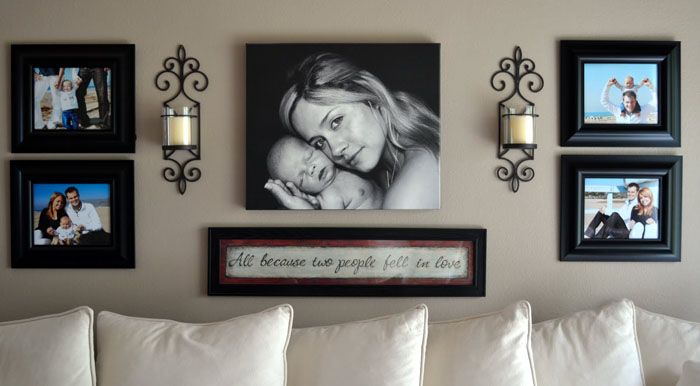L'immagine grande diventerà il centro del collage e tutte le altre verranno posizionate attorno ad essa.