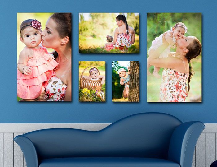 Wenn es keinen Ausweg gibt und Sie die Wand über dem Sofa wirklich füllen möchten, verwenden Sie große Bilder