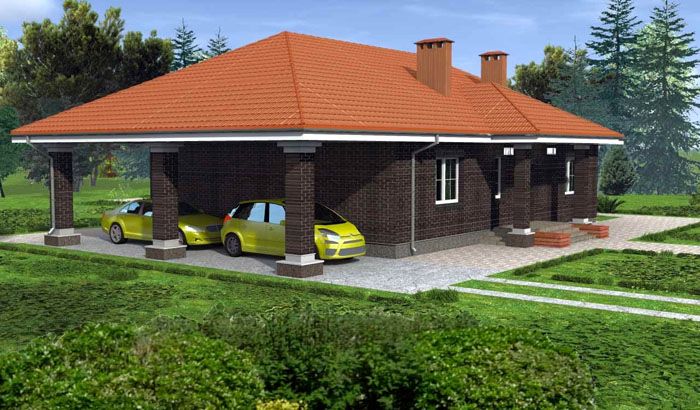 Die Visualisierung im 3D-Format ist informativer als ein gewöhnliches Foto eines einstöckigen Hauses aus Schaumstoffblöcken