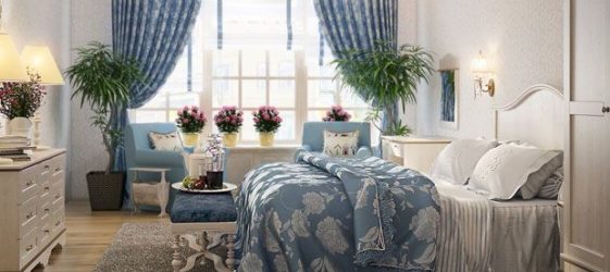Schlafzimmer im Provence-Stil: Foto, Design