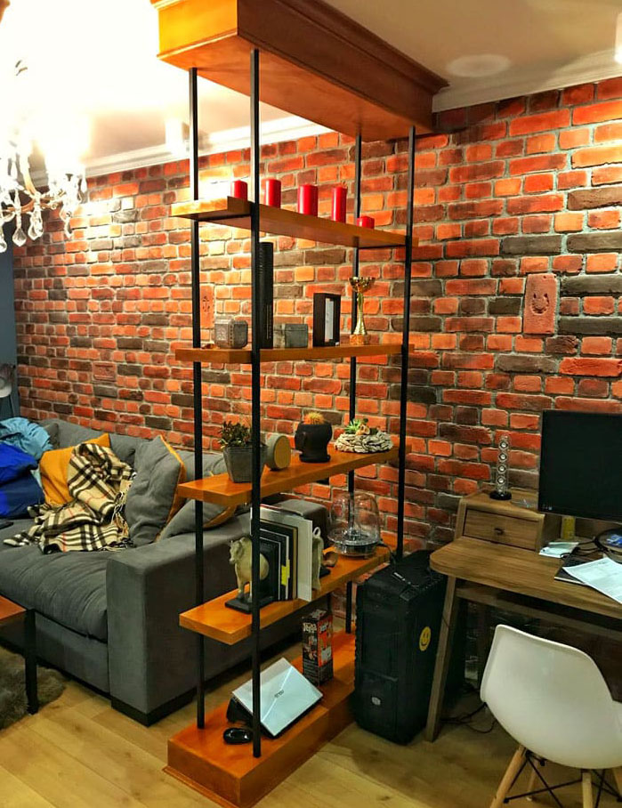 Ein Design ohne Rückwand verkleinert den Raum optisch nicht, betont jedoch die erforderlichen Bereiche