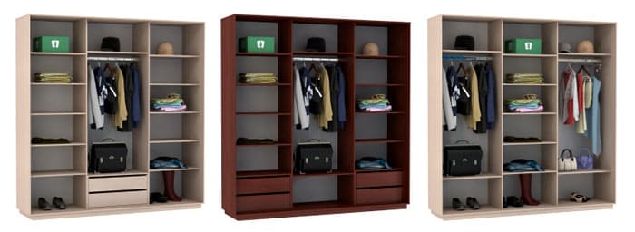 Es recomana utilitzar un compartiment per guardar roba llarga i definir l’altre per a camises i pantalons