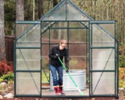 Gewächshausverarbeitung im Herbst